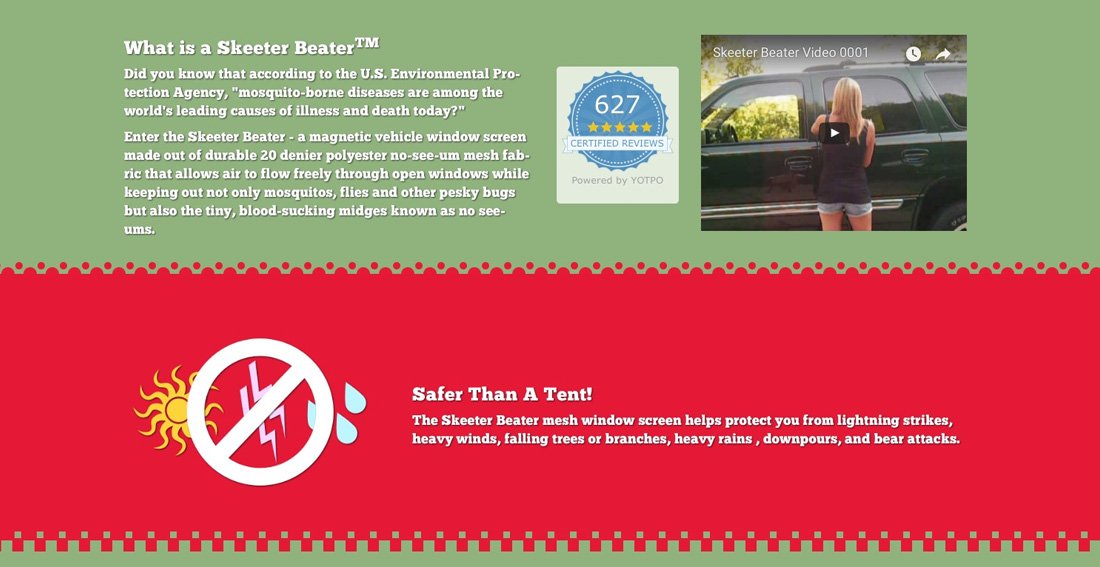 Skeeter Beater Info Tab Design